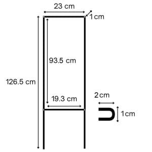 Sturdy Metal Display Frame for Leaded Panels