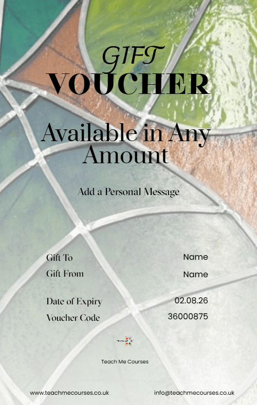 Craft Stained Glass Leaded Panel Gift Voucher Portrait