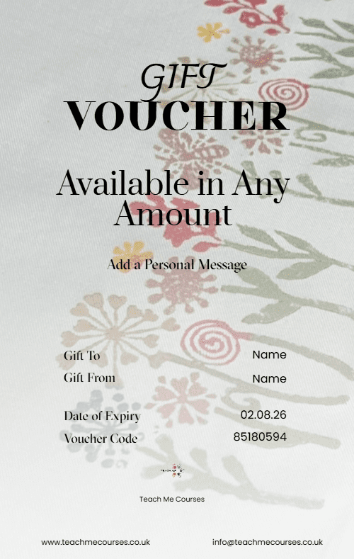 Craft Lino Cutting Block Printing Gift Voucher Portrait