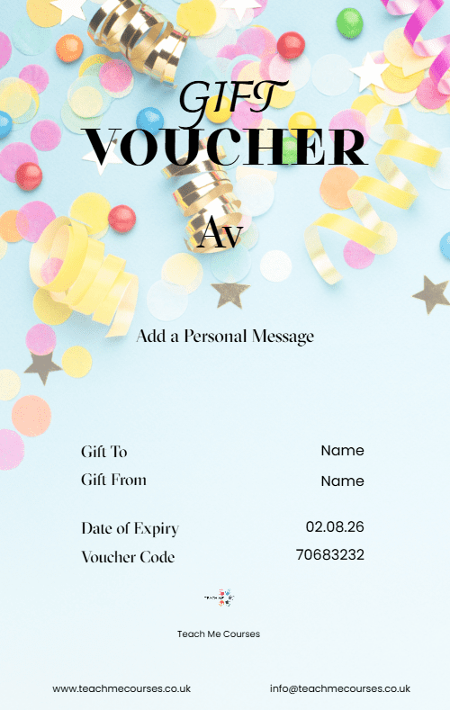 Special Party Gift Voucher Portrait