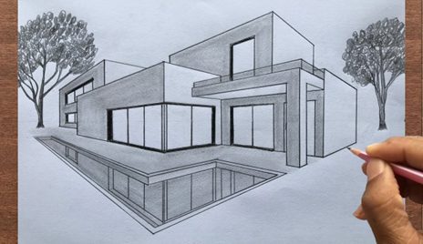 Teach Me Courses-Two point perspective drawing